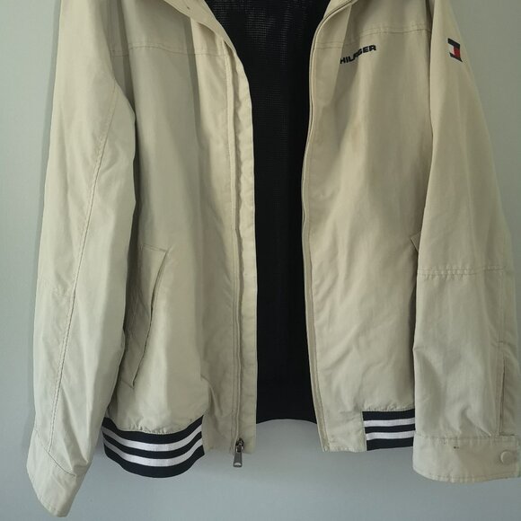 Tommy Hilfiger Men Lightweight Waterproof Regatta Jacket cream L - Picture 4 of 14
